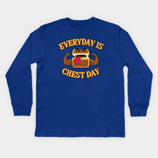 Everyday is Chest Day Kids Long Sleeve T-Shirt